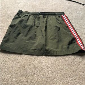 Army green skirt